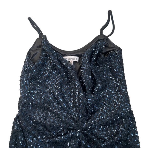 Nanette Lepore Navy Sequin Sleeveless Dress Size 8 NWT - Picture 8 of 8